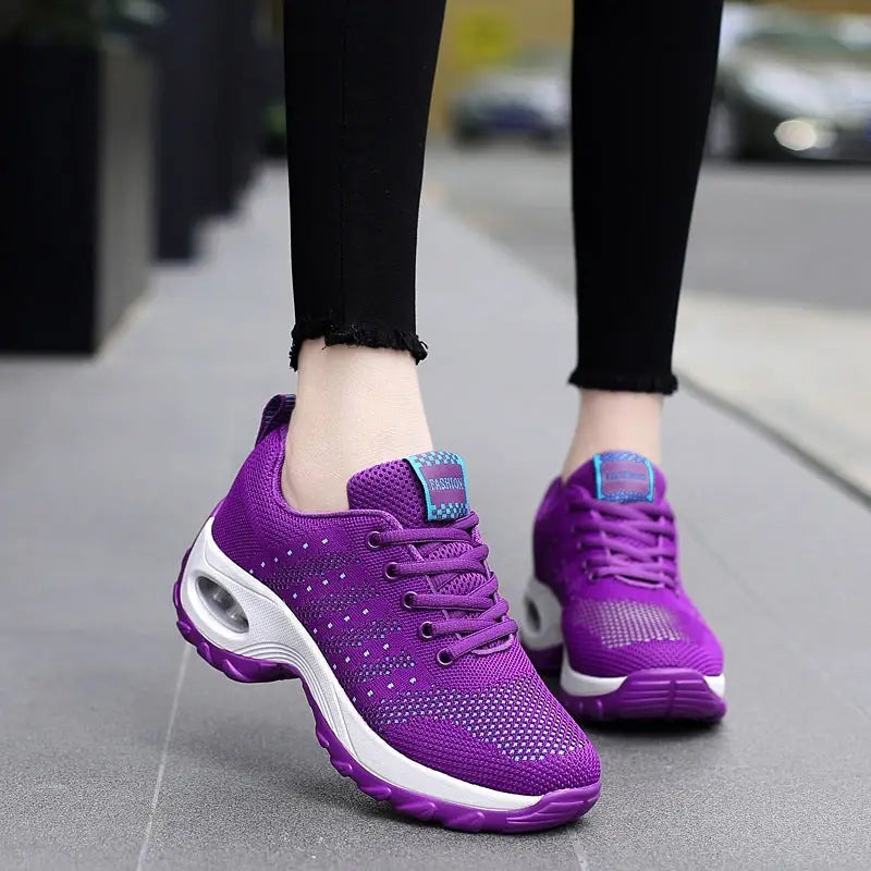 Ladies shoes net shoes - Purple / 37