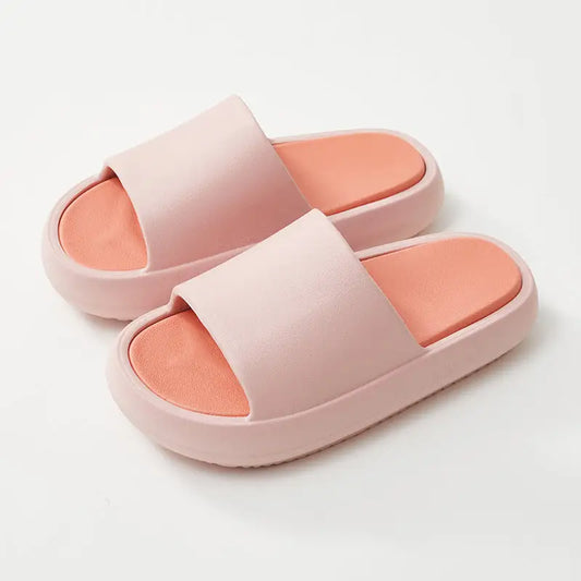 Ladies’ Thick-Soled Sandals And Slippers With Shit Feeling