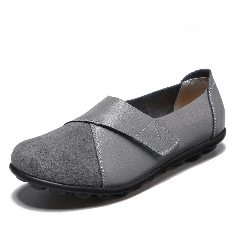 Ladies’ Velcro peas shoes - Grey / 44
