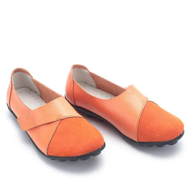 Ladies’ Velcro peas shoes - Orange / 39