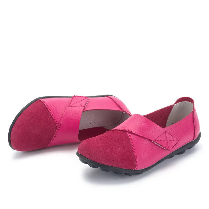 Ladies’ Velcro peas shoes - Rose Red / 43