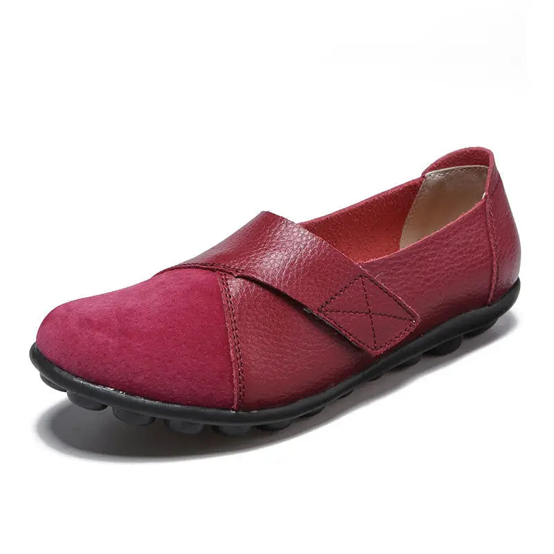 Ladies’ Velcro peas shoes - Wine Red / 43