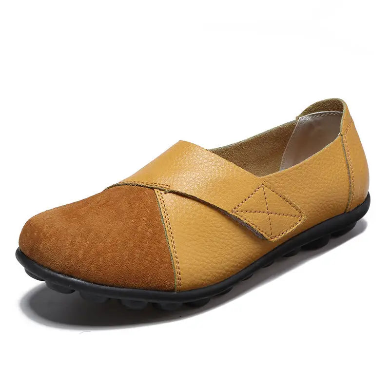Ladies’ Velcro peas shoes - Yellow / 41