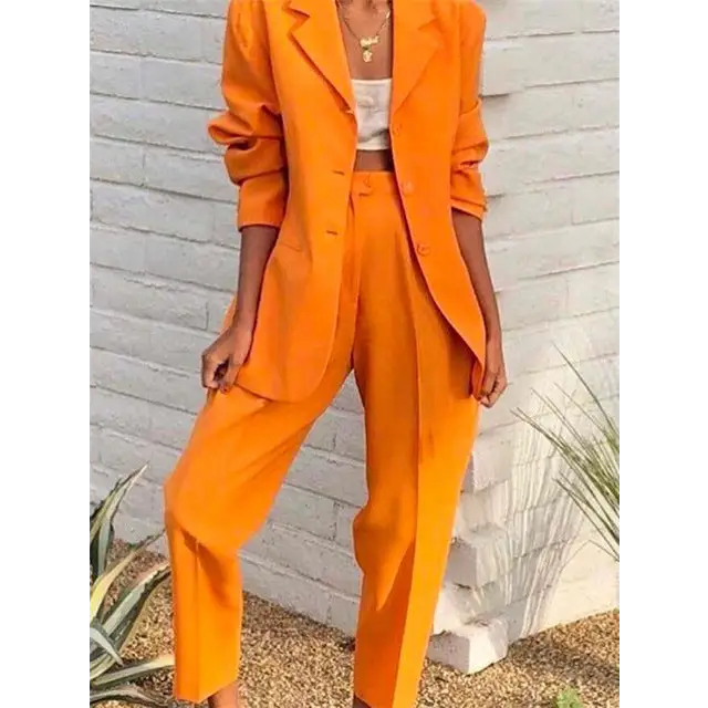 Lady Women Suits Set Spring And Autumn White Peak Lapel - 7 Style / XXS