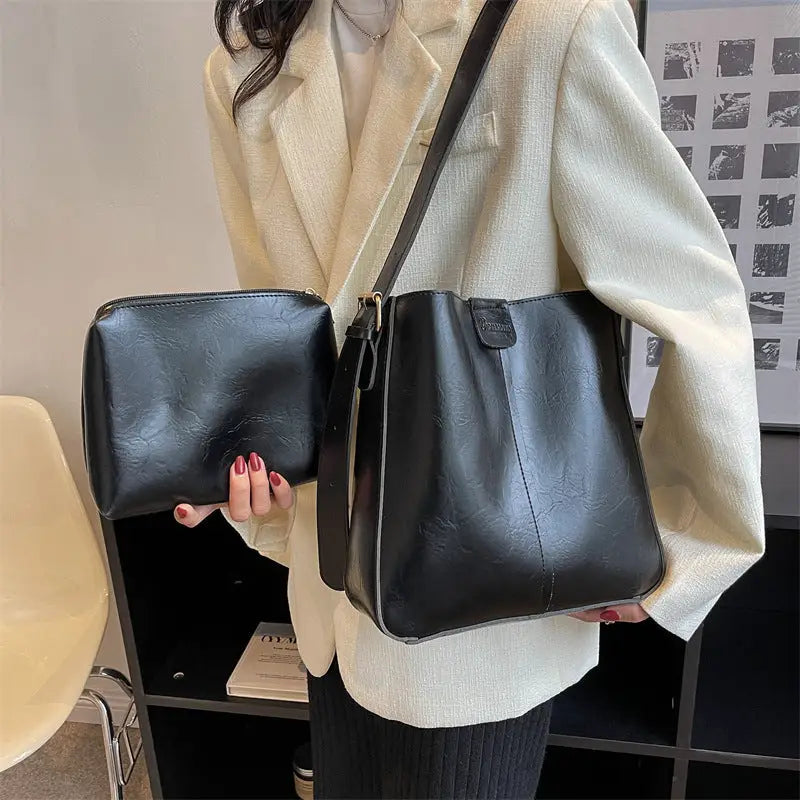 Large-capacity Bucket Fashion Women's Cross-body Bag  Fashion Womens Shoulder Bag Autumn And Winter Handbag Beyond Trends Hub