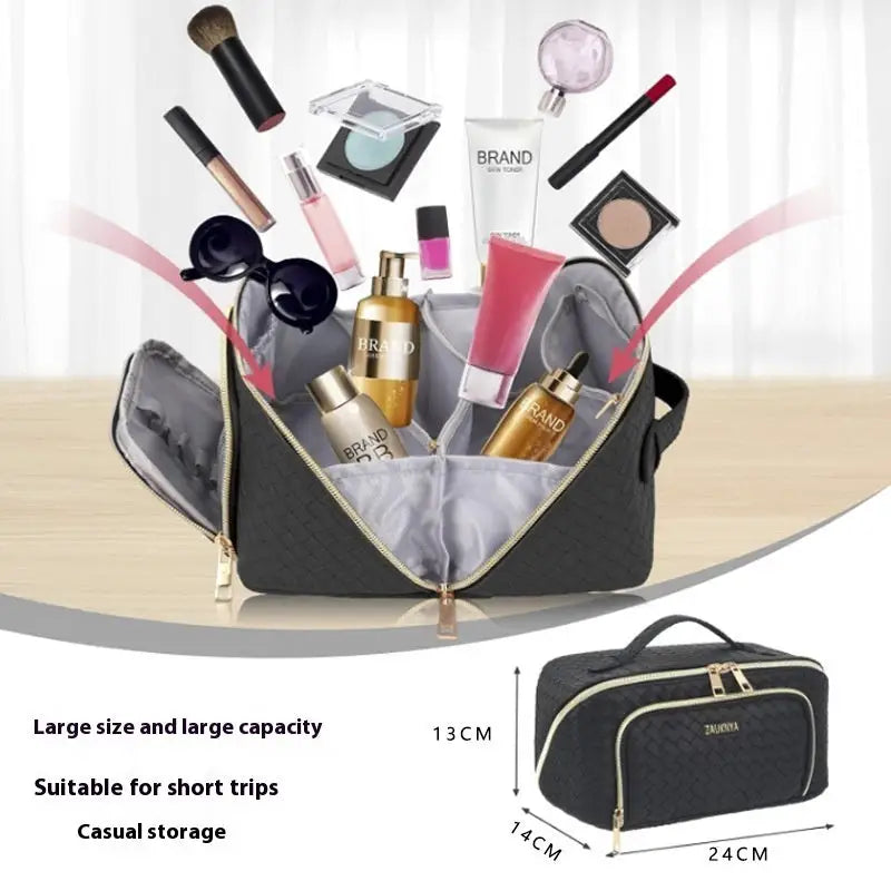 Large-Capacity Cosmetic Bag Portable Waterproof Makeup Storage Case Women Multifunction Bathroom Toiletries Organizer Pouch Item - Beyond Trends Hub 