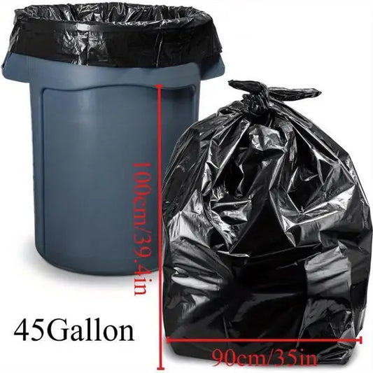Large Capacity Heavy Duty Garbage Bags - Not Shipped On Weekends Prohibited For Amazon Sales - Black - 5