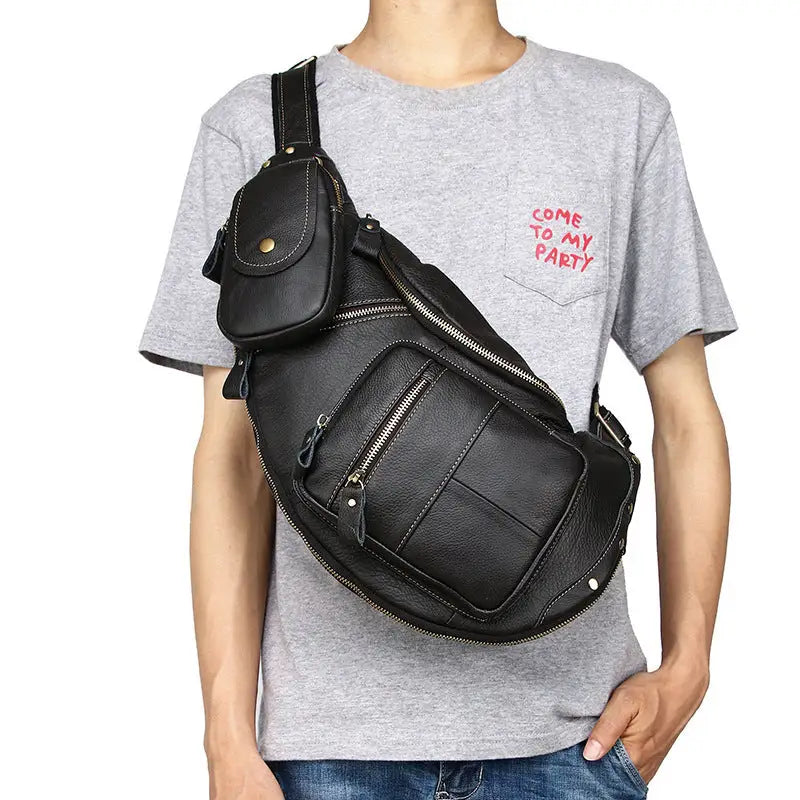 Large Capacity Retro Men's Cowhide Messenger Bag Beyond Trends Hub