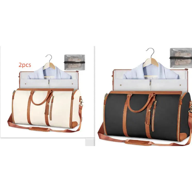 Large Capacity Travel Duffle Bag Women's Handbag Folding Suit Bag Waterproof Clothes Totes - Beyond Trends Hub 