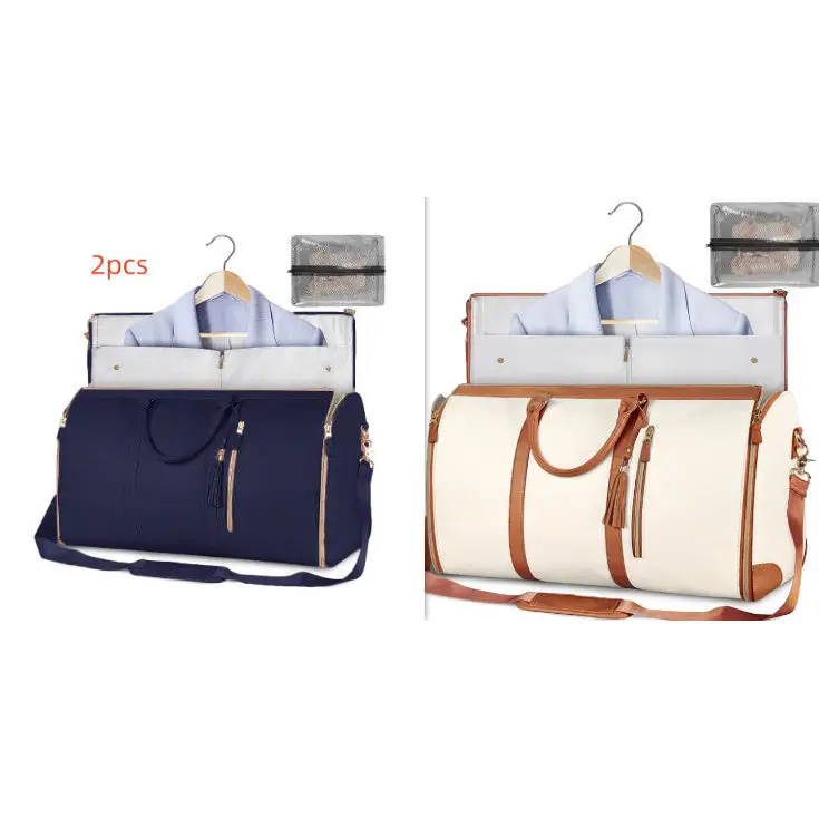 Large Capacity Travel Duffle Bag Women's Handbag Folding Suit Bag Waterproof Clothes Totes - Beyond Trends Hub 