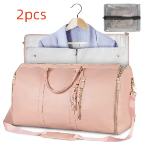 Large Capacity Travel Duffle Bag Women's Handbag Folding Suit Bag Waterproof Clothes Totes - Beyond Trends Hub 