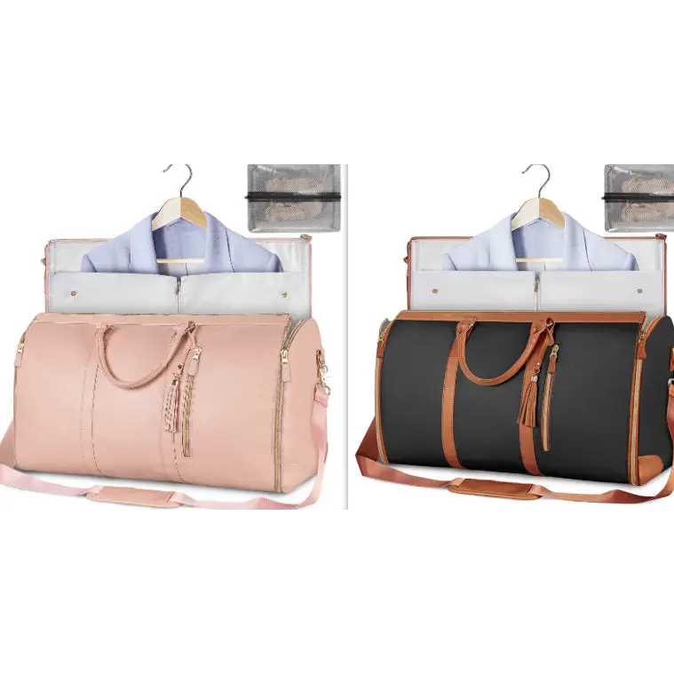 Large Capacity Travel Duffle Bag Women's Handbag Folding Suit Bag Waterproof Clothes Totes - Beyond Trends Hub 