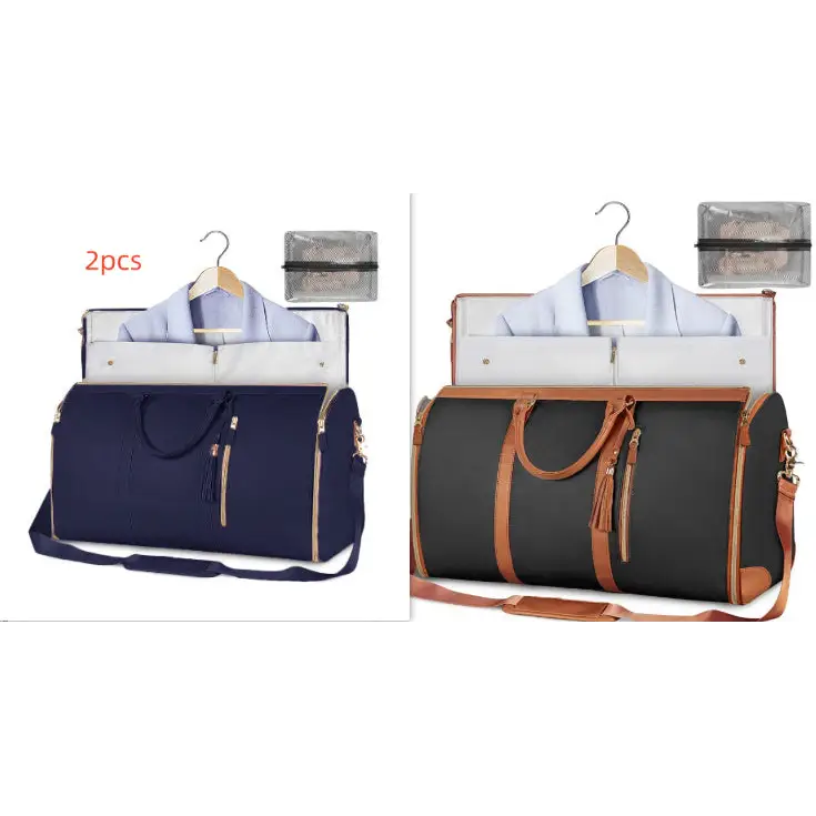 Large Capacity Travel Duffle Bag Women's Handbag Folding Suit Bag Waterproof Clothes Totes - Beyond Trends Hub 