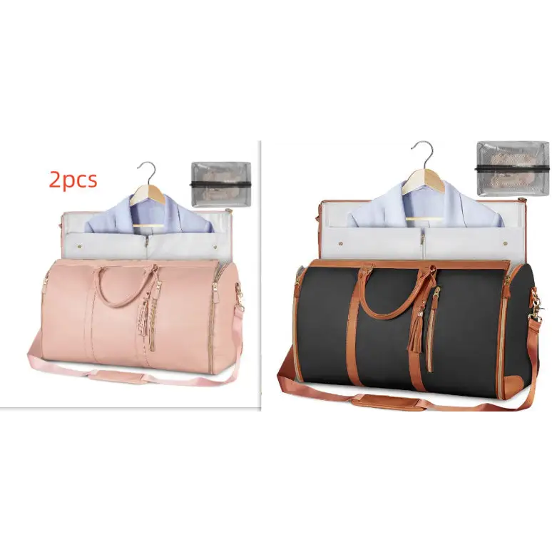 Large Capacity Travel Duffle Bag Women's Handbag Folding Suit Bag Waterproof Clothes Totes - Beyond Trends Hub 