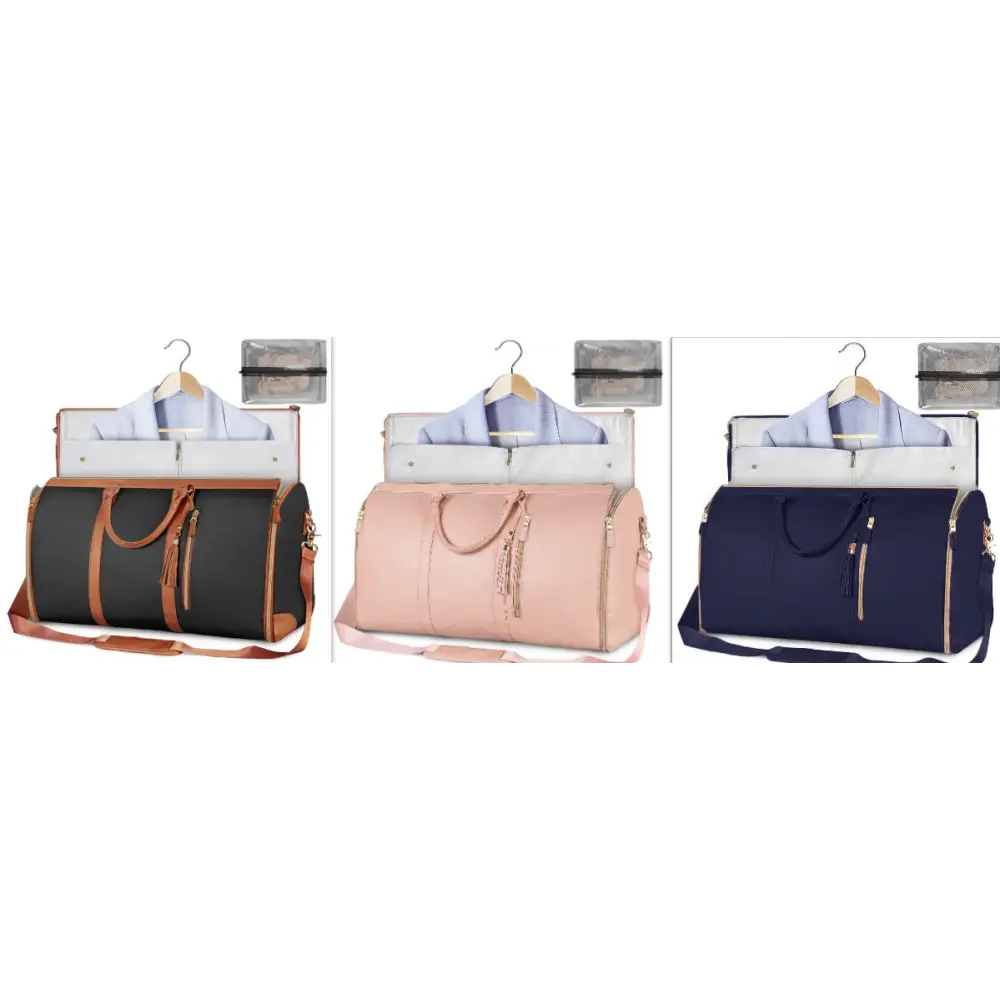 Large Capacity Travel Duffle Bag Women's Handbag Folding Suit Bag Waterproof Clothes Totes - Beyond Trends Hub 