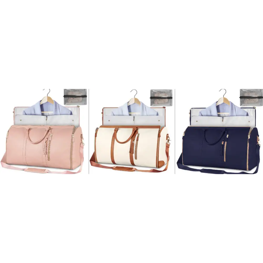 Large Capacity Travel Duffle Bag Women's Handbag Folding Suit Bag Waterproof Clothes Totes - Beyond Trends Hub 