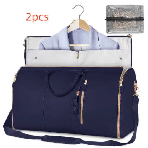 Large Capacity Travel Duffle Bag Women's Handbag Folding Suit Bag Waterproof Clothes Totes - Beyond Trends Hub 