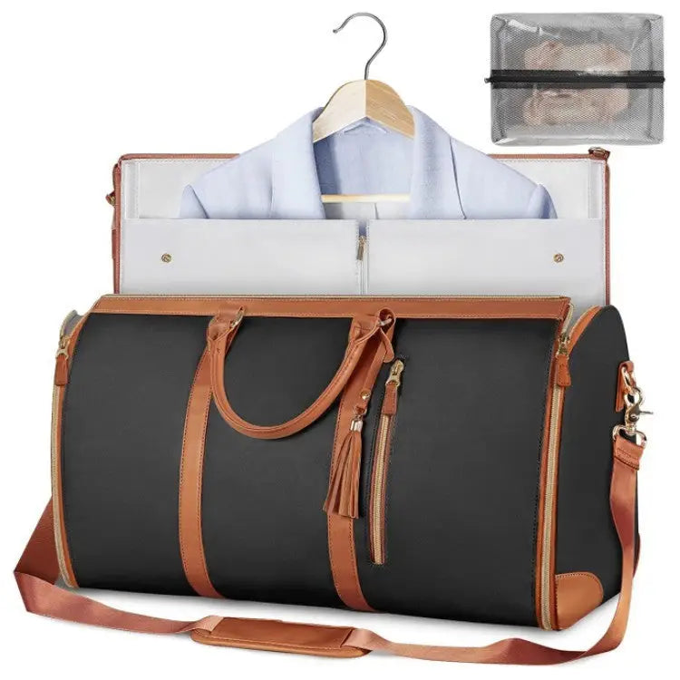 Large Capacity Travel Duffle Bag Women's Handbag Folding Suit Bag Waterproof Clothes Totes - Beyond Trends Hub 