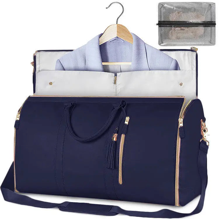 Large Capacity Travel Duffle Bag Women's Handbag Folding Suit Bag Waterproof Clothes Totes - Beyond Trends Hub 