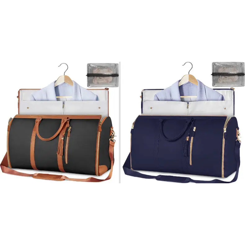 Large Capacity Travel Duffle Bag Women's Handbag Folding Suit Bag Waterproof Clothes Totes - Beyond Trends Hub 