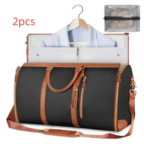 Large Capacity Travel Duffle Bag Women's Handbag Folding Suit Bag Waterproof Clothes Totes - Beyond Trends Hub 