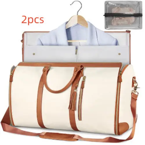 Large Capacity Travel Duffle Bag Women's Handbag Folding Suit Bag Waterproof Clothes Totes - Beyond Trends Hub 