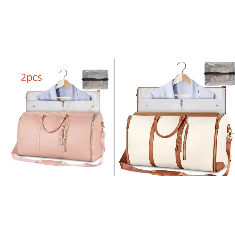 Large Capacity Travel Duffle Bag Women's Handbag Folding Suit Bag Waterproof Clothes Totes - Beyond Trends Hub 