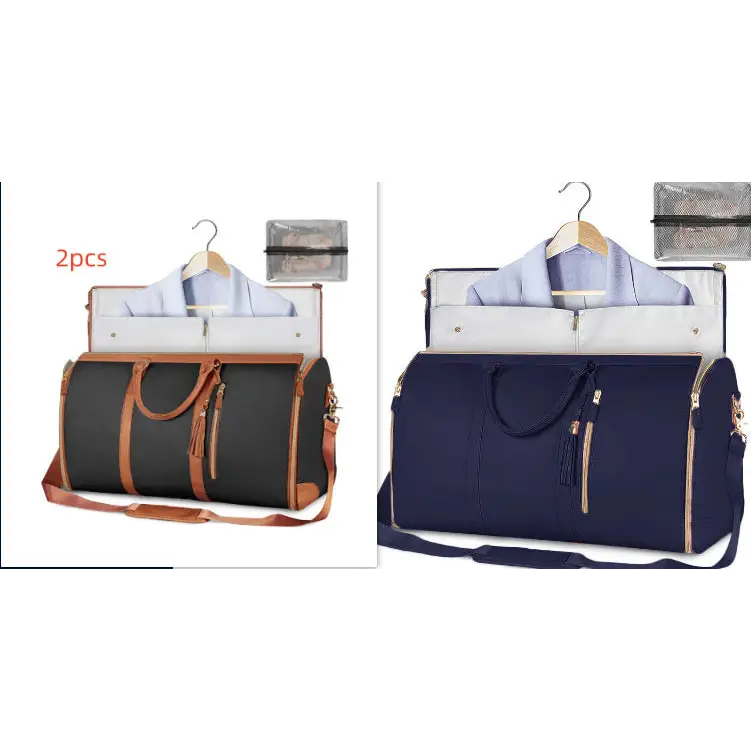 Large Capacity Travel Duffle Bag Women's Handbag Folding Suit Bag Waterproof Clothes Totes - Beyond Trends Hub 