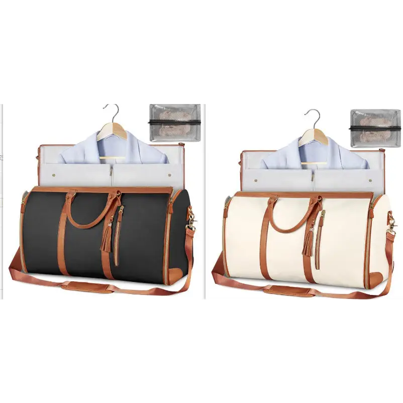 Large Capacity Travel Duffle Bag Women's Handbag Folding Suit Bag Waterproof Clothes Totes - Beyond Trends Hub 