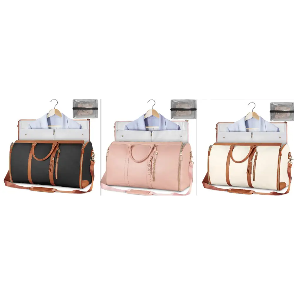 Large Capacity Travel Duffle Bag Women's Handbag Folding Suit Bag Waterproof Clothes Totes - Beyond Trends Hub 