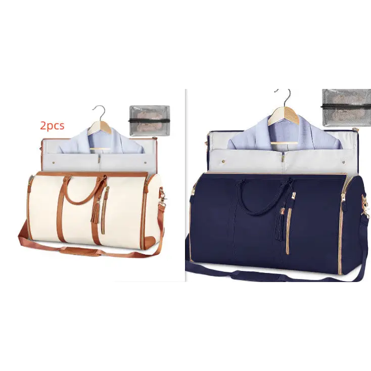 Large Capacity Travel Duffle Bag Women's Handbag Folding Suit Bag Waterproof Clothes Totes - Beyond Trends Hub 