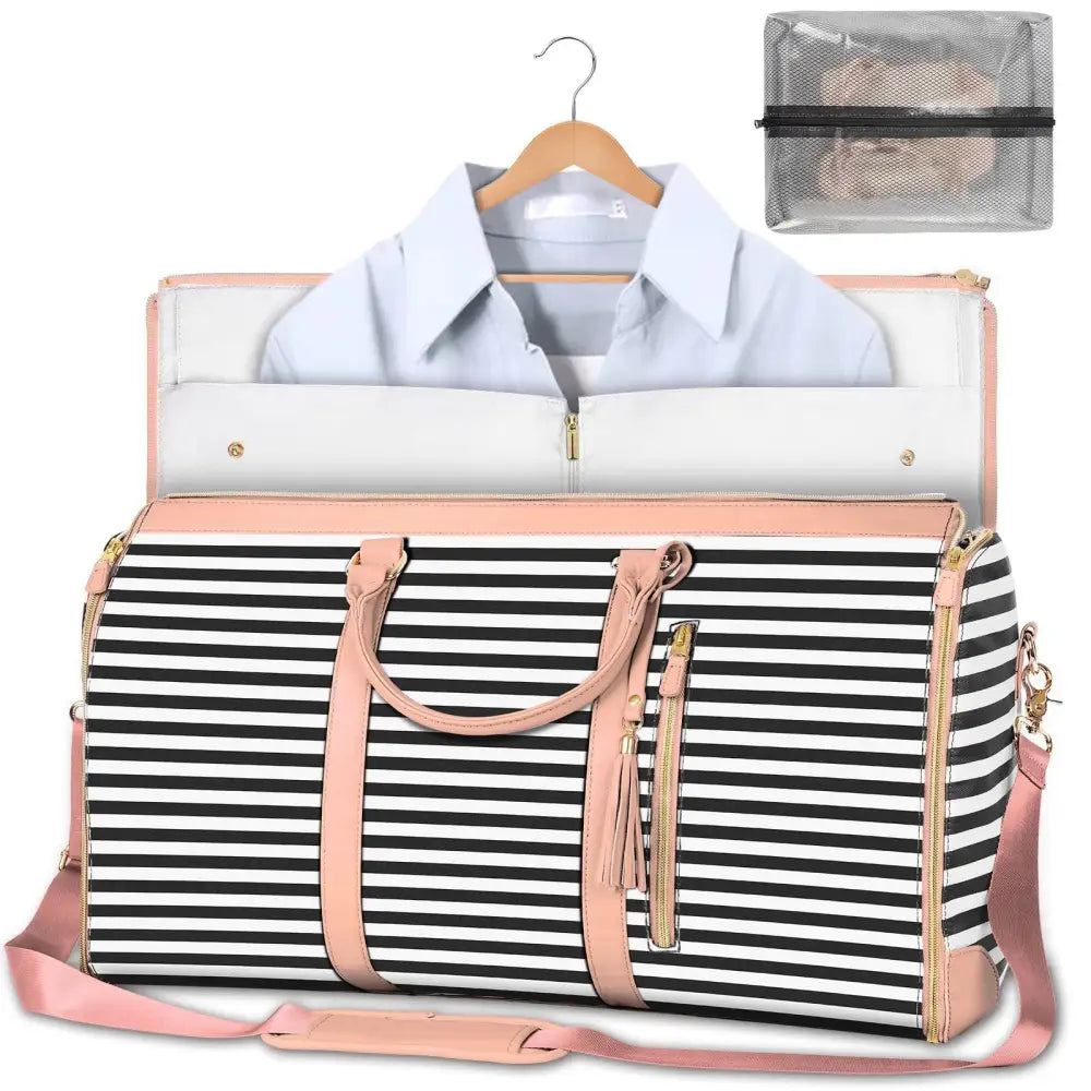 Large Capacity Travel Duffle Bag Women's Handbag Folding Suit Bag Waterproof Clothes Totes - Beyond Trends Hub 