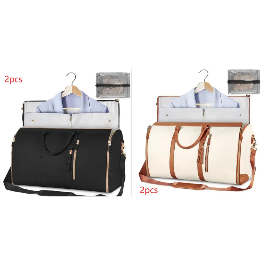 Large Capacity Travel Duffle Bag Women's Handbag Folding Suit Bag Waterproof Clothes Totes - Beyond Trends Hub 
