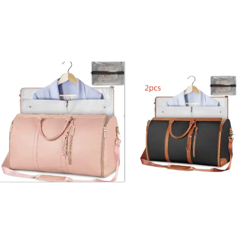 Large Capacity Travel Duffle Bag Women's Handbag Folding Suit Bag Waterproof Clothes Totes - Beyond Trends Hub 