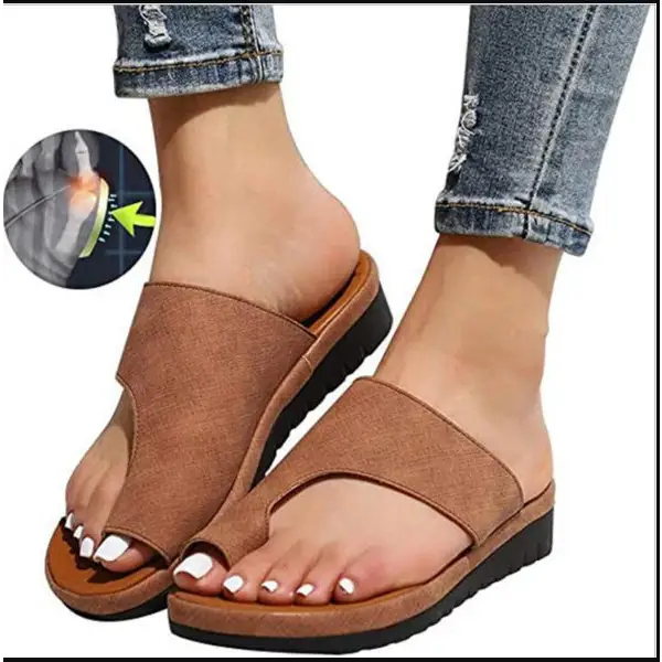 Large Size Women’s Shoes Sandals Women’s New European And American Ladies Toe Ring Sandals Women’s - Bronze / 35