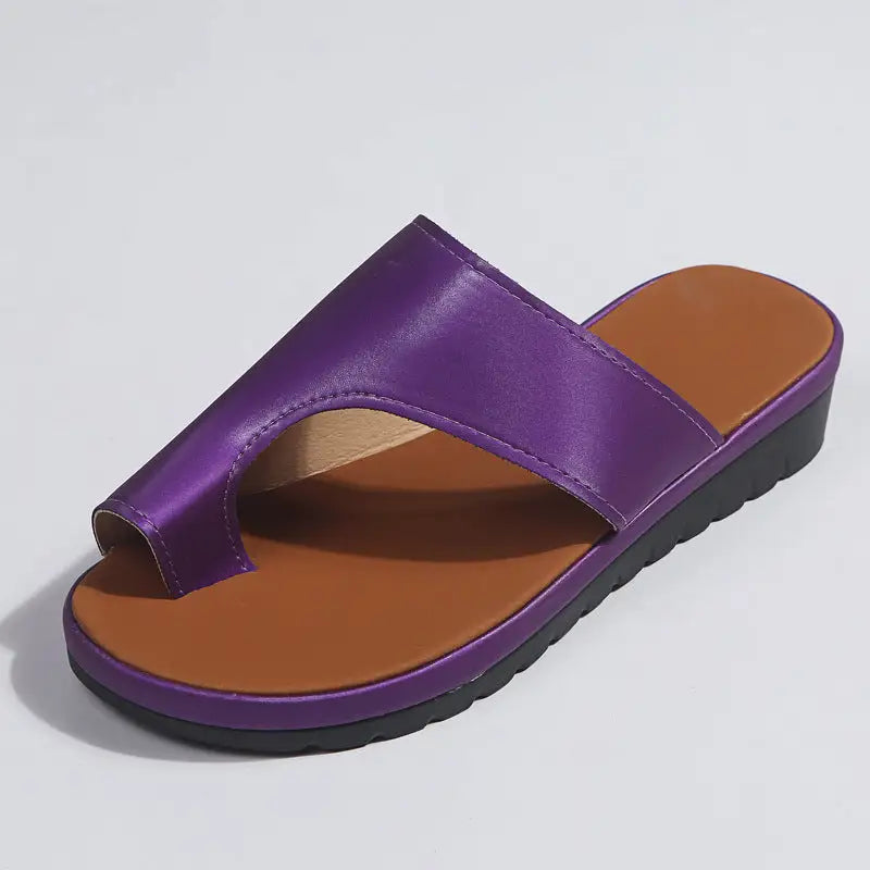 Large Size Women’s Shoes Sandals Women’s New European And American Ladies Toe Ring Sandals Women’s - Purple / 35