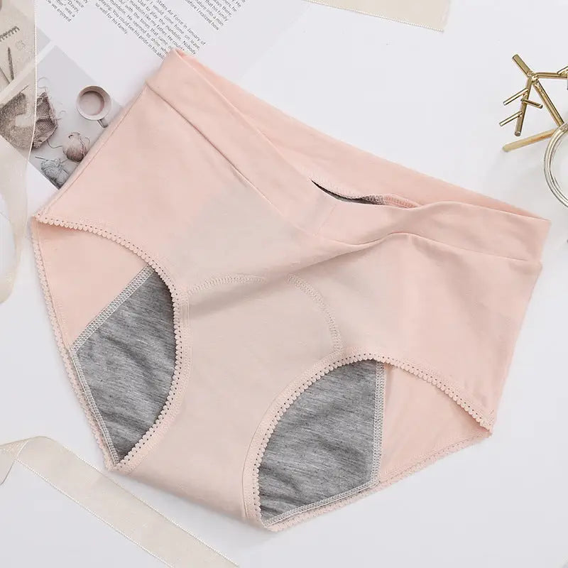 Leak-proof Menstrual Underwear - 5pcs Skin color / L