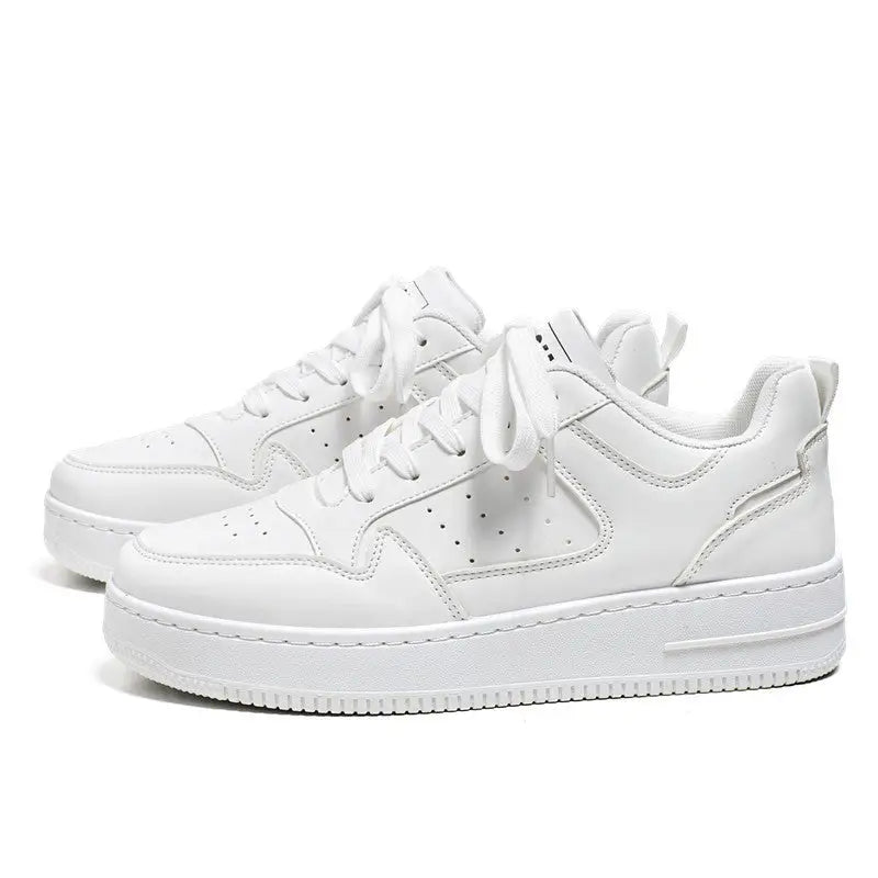 Leather Breathable Teen Trend All-matching Platform White Shoes Beyond Trends Hub