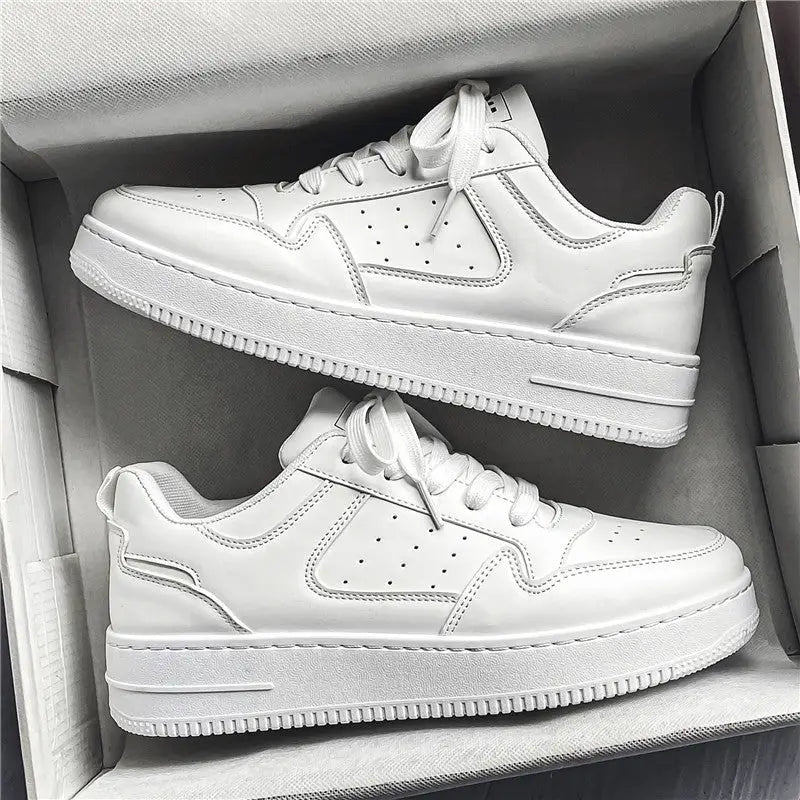 Leather Breathable Teen Trend All-matching Platform White Shoes Beyond Trends Hub