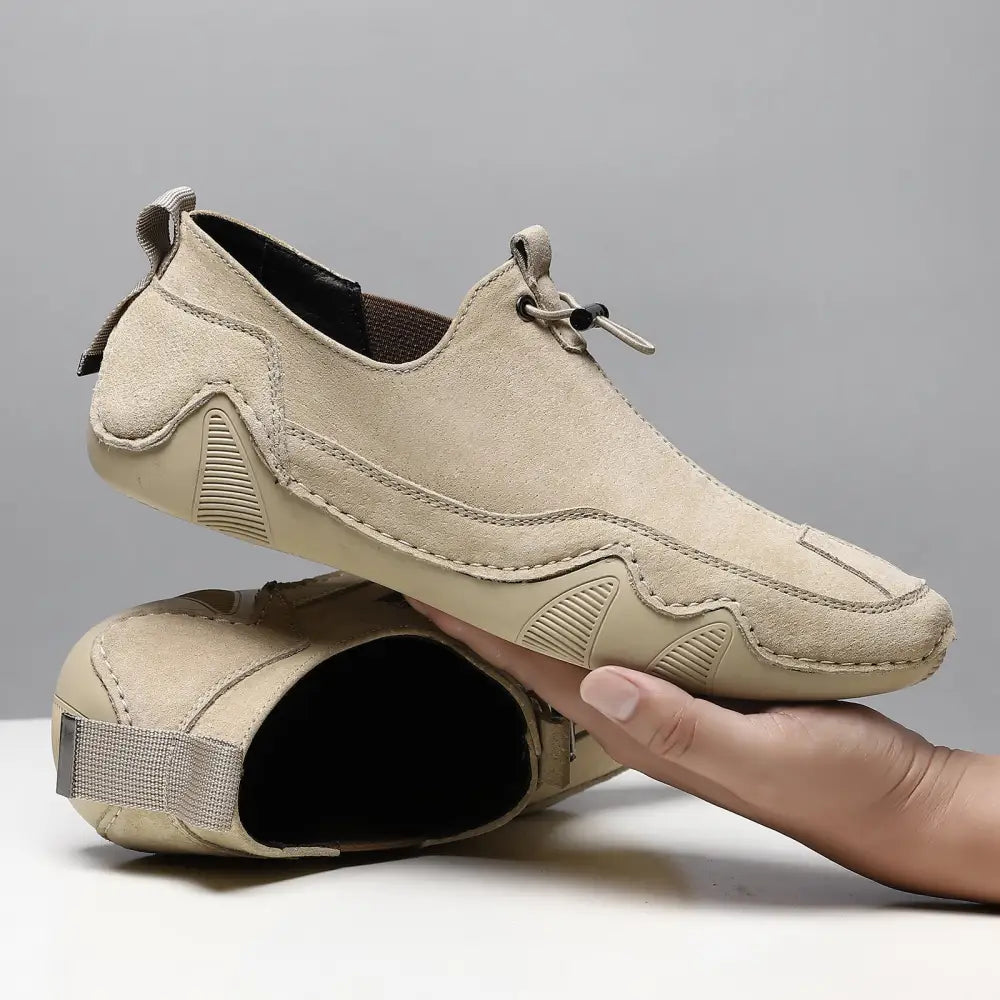Leather Casual Men's Shoes Breathable Slip-on Beyond Trends Hub