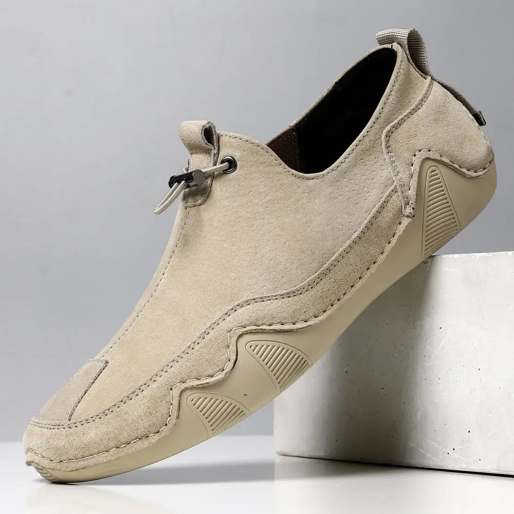 Leather Casual Men's Shoes Breathable Slip-on Beyond Trends Hub