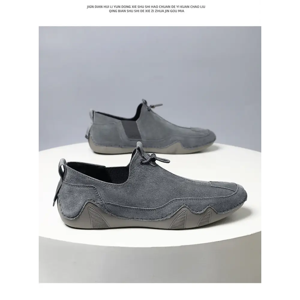 Leather Casual Men's Shoes Breathable Slip-on Beyond Trends Hub