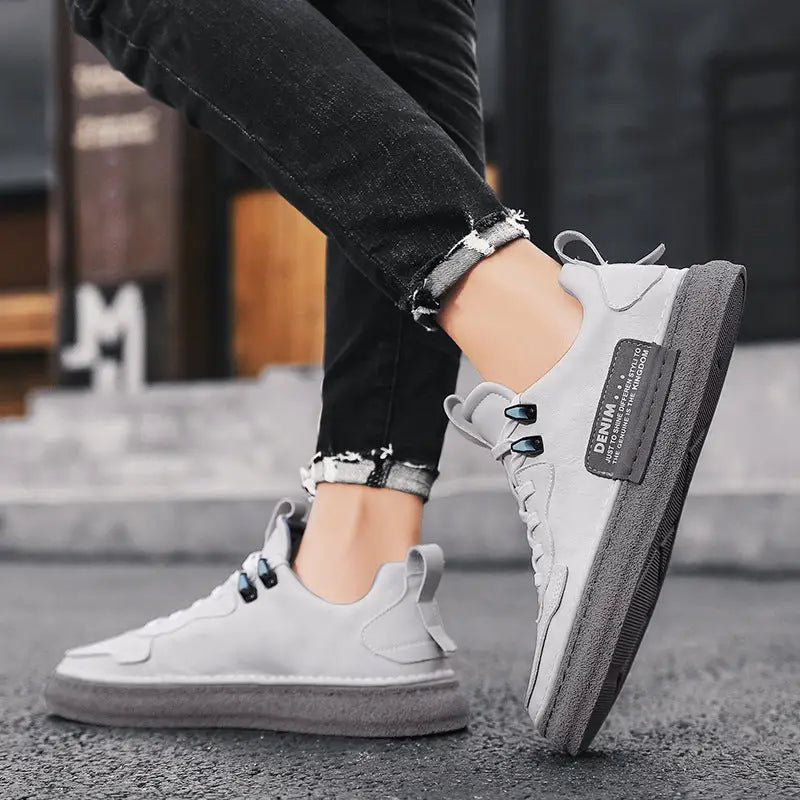Leather Men's Versatile Casual Sneakers Beyond Trends Hub