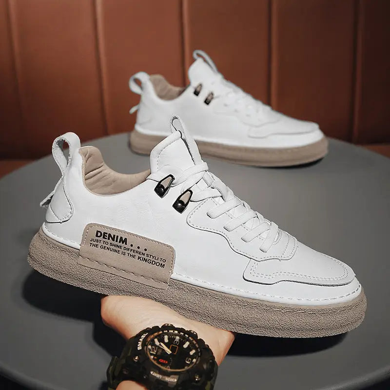 Leather Men's Versatile Casual Sneakers Beyond Trends Hub