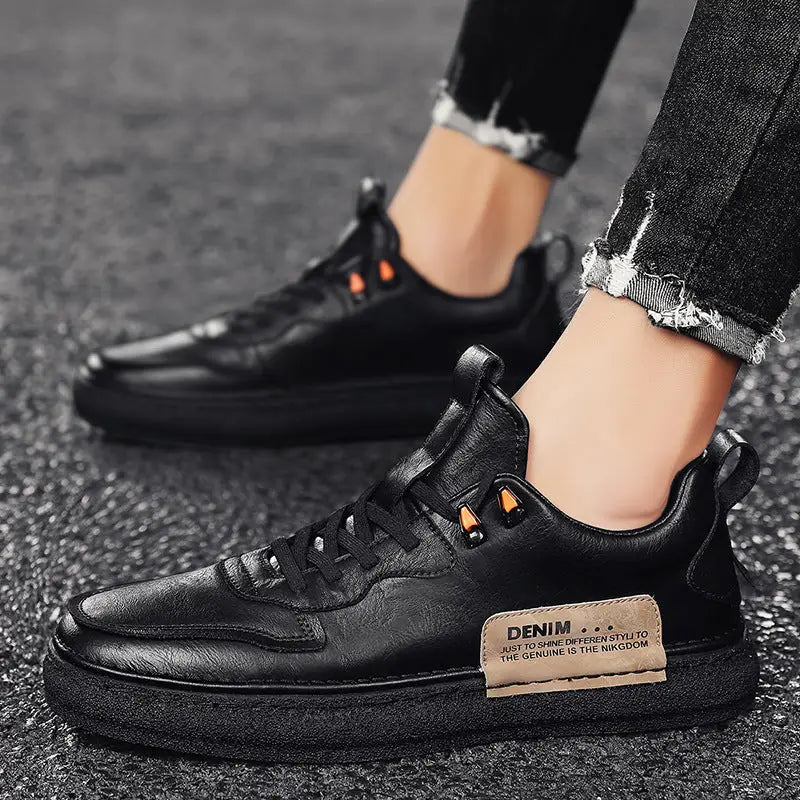 Leather Men's Versatile Casual Sneakers Beyond Trends Hub