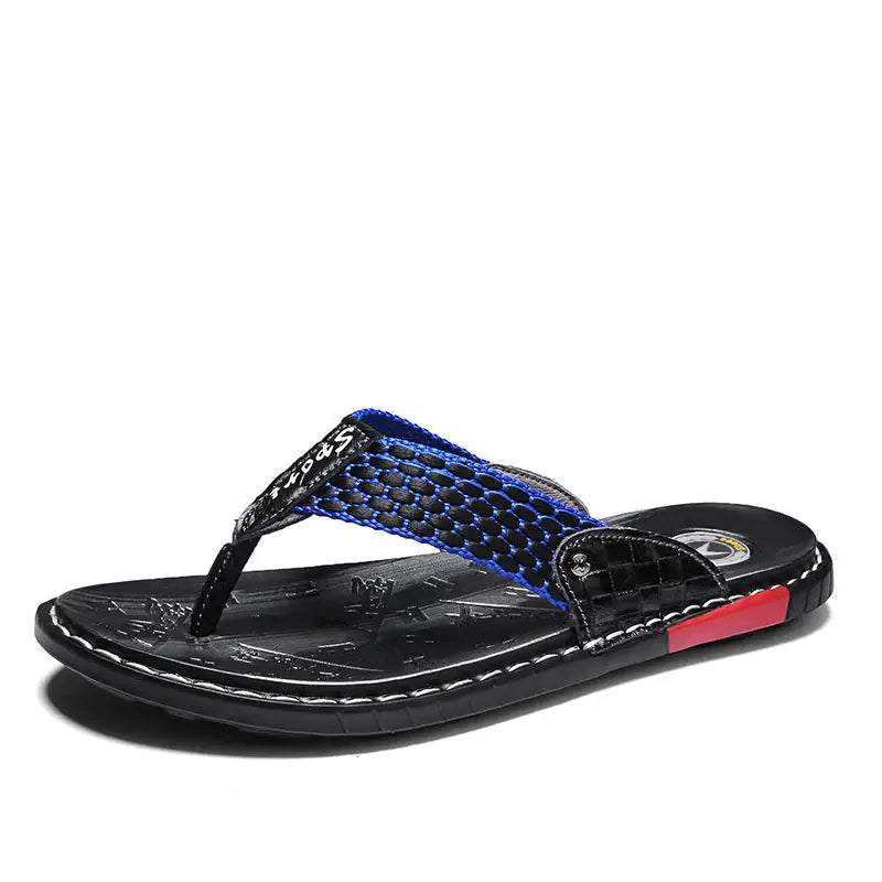 Leather Non-slip Slippers Men Outdoor Flip Flops Sandals Beyond Trends Hub