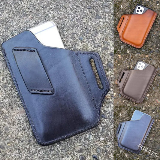 Leather Waist Hanging Tool Bag Mobile Phone Waist Bag Beyond Trends Hub