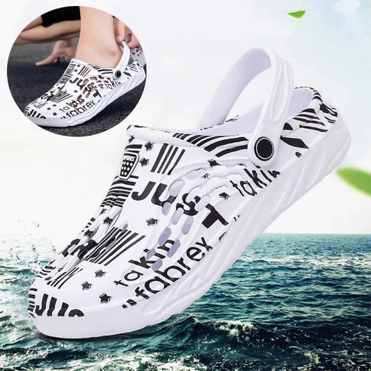 Letter Print Slippers Men Summer Sandals Beach Shoes Beyond Trends Hub