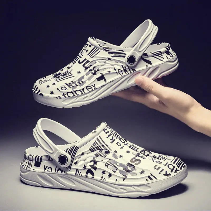 Letter Print Slippers Men Summer Sandals Beach Shoes Beyond Trends Hub