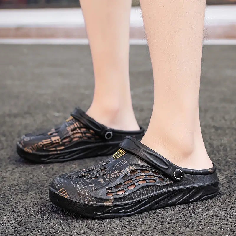 Letter Print Slippers Men Summer Sandals Beach Shoes Beyond Trends Hub